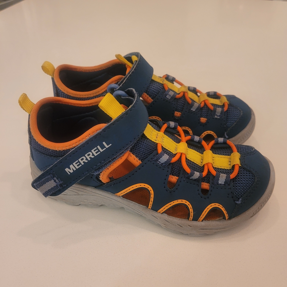 Merrell Kids Hydro Explorer Navy Orange Sandals Size 12M Boy Waterproof Summer